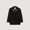 Cosmica Jacket With Rhinestone Collar Black