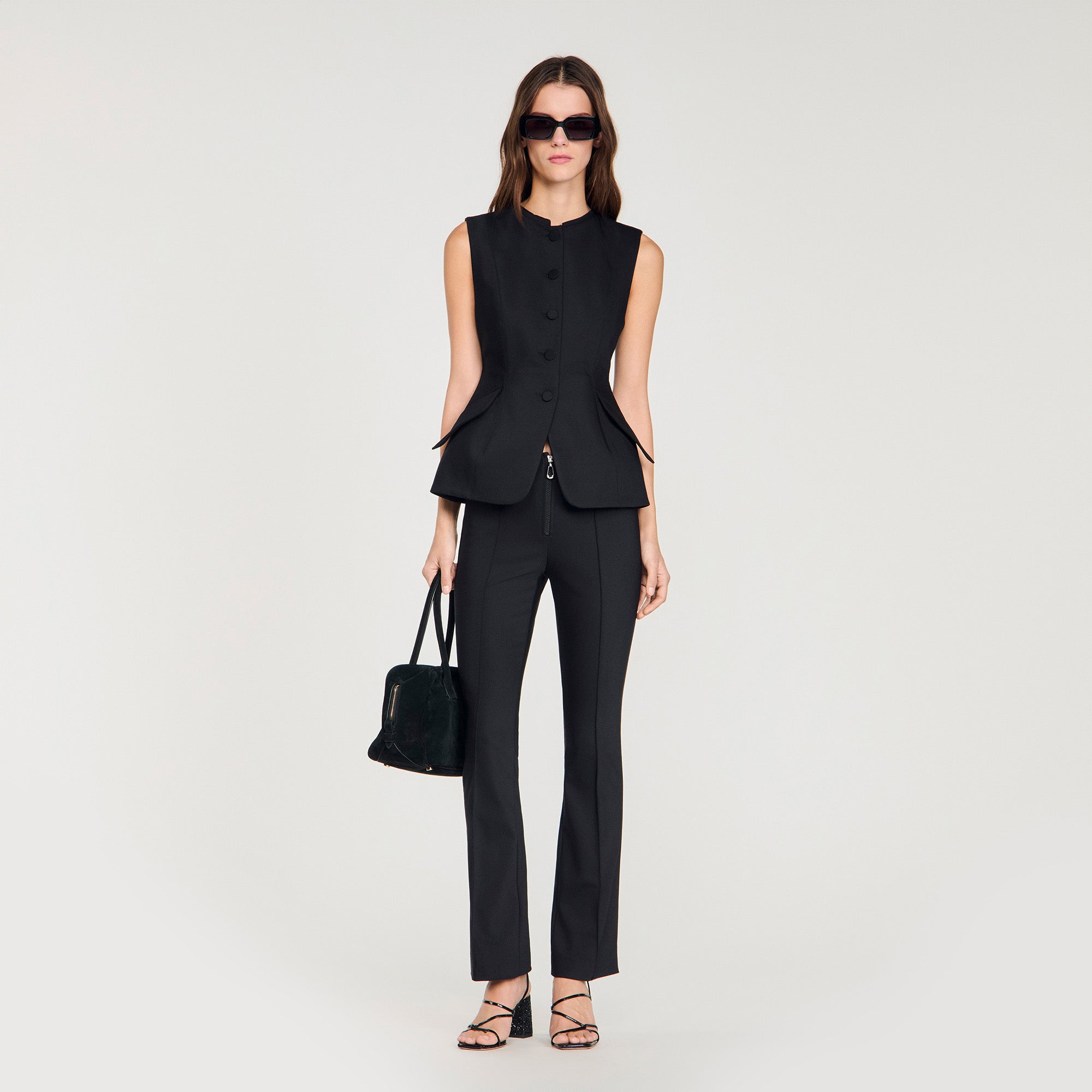 Monroe Peplum Jacket Black