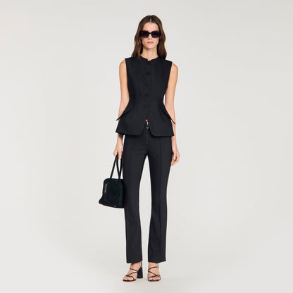 Monroe Peplum Jacket Black