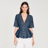 Billie Sequinned Jacket Navy Blue