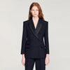 Moncea Tuxedo Jacket With Satin Collar Black