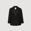 Moncea Tuxedo Jacket With Satin Collar Black