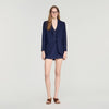 Opera Striped Sequinned Suit Jacket Dark Navy