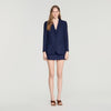 Opera Striped Sequinned Suit Jacket Dark Navy