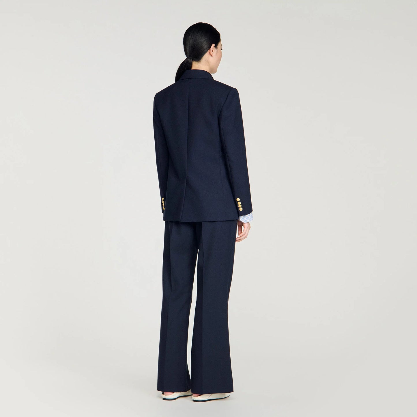 Lesia Slim-Fit Wool Suit Jacket Navy Blue