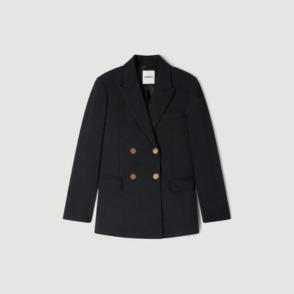 Thelma Wool Slim-Fit Suit Jacket Black
