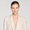 Birkin Striped Tailored Jacket Ecru / Silver