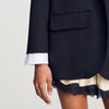 Basilencia Mixed-Material Satin Jacket Black