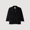 Basilencia Mixed-Material Satin Jacket Black