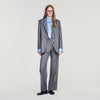 Mireille Checked Wool Jacket Dark Grey