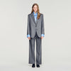 Mireille Checked Wool Jacket Dark Grey
