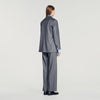 Mireille Checked Wool Jacket Dark Grey