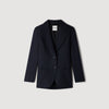 Arancella Striped Suit Jacket Navy Blue