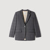 Saveria Check tailored jacket Grey