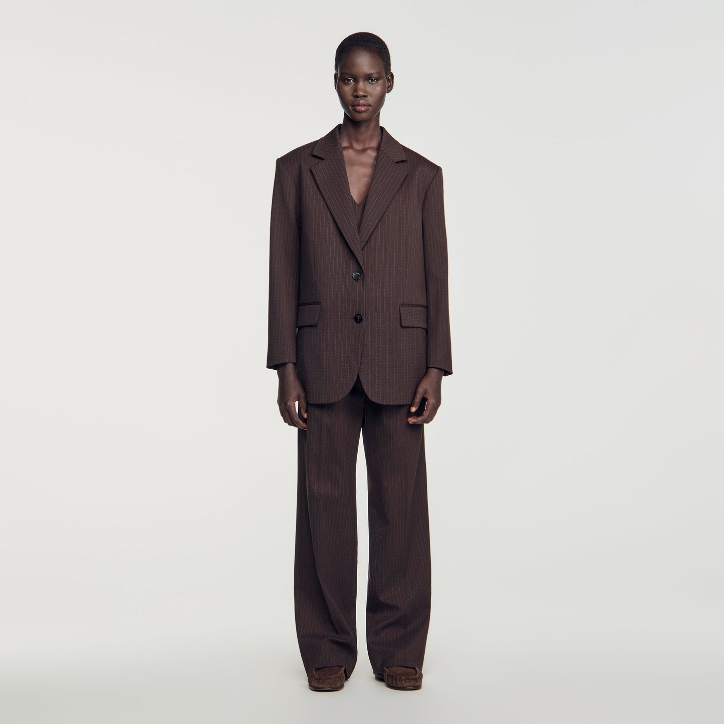 Amanda Striped suit jacket Marron / Bleu