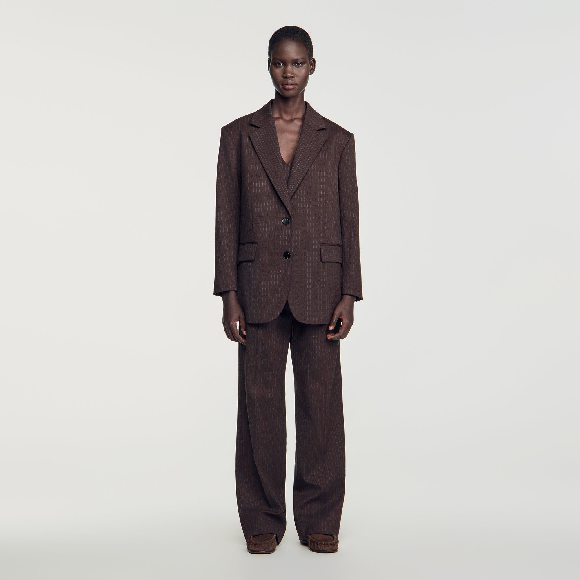 Amanda Striped suit jacket Marron / Bleu