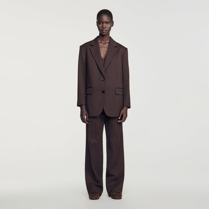 Amanda Striped suit jacket Marron / Bleu