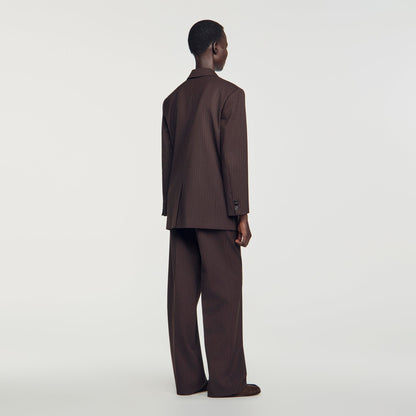 Amanda Striped suit jacket Marron / Bleu