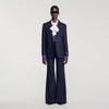 Victoire Wool Suit Jacket Navy Blue