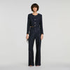 Ophelie Decorative tweed jacket Blue