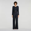 Ophelie Decorative tweed jacket Blue