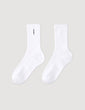 Vertical Sock Cotton Socks White