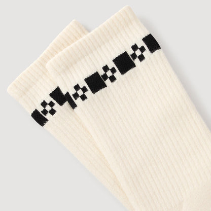 Embroidered Socks Off White