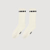 Embroidered Socks Off White