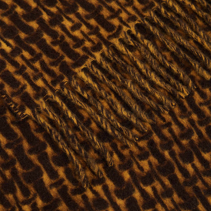 Thread Scarf Fringed wool scarf Mustard