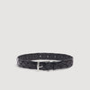 Large Woven Belt Braided veg-tanned leather belt Black