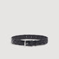 Large Woven Belt Braided veg-tanned leather belt Black