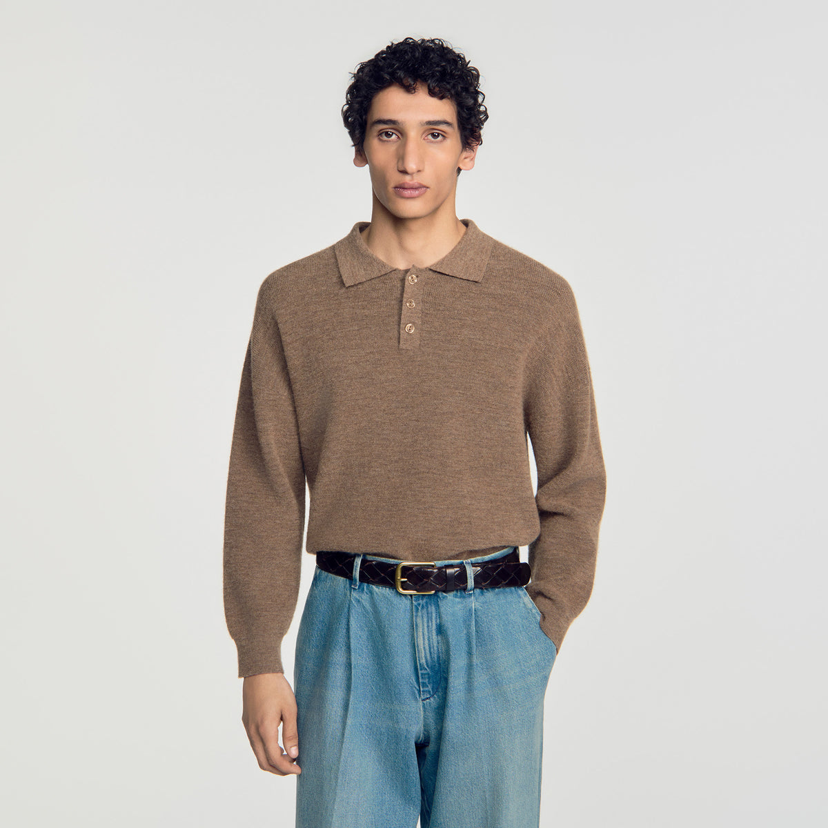 Large Woven Belt Braided veg-tanned leather belt Chocolate