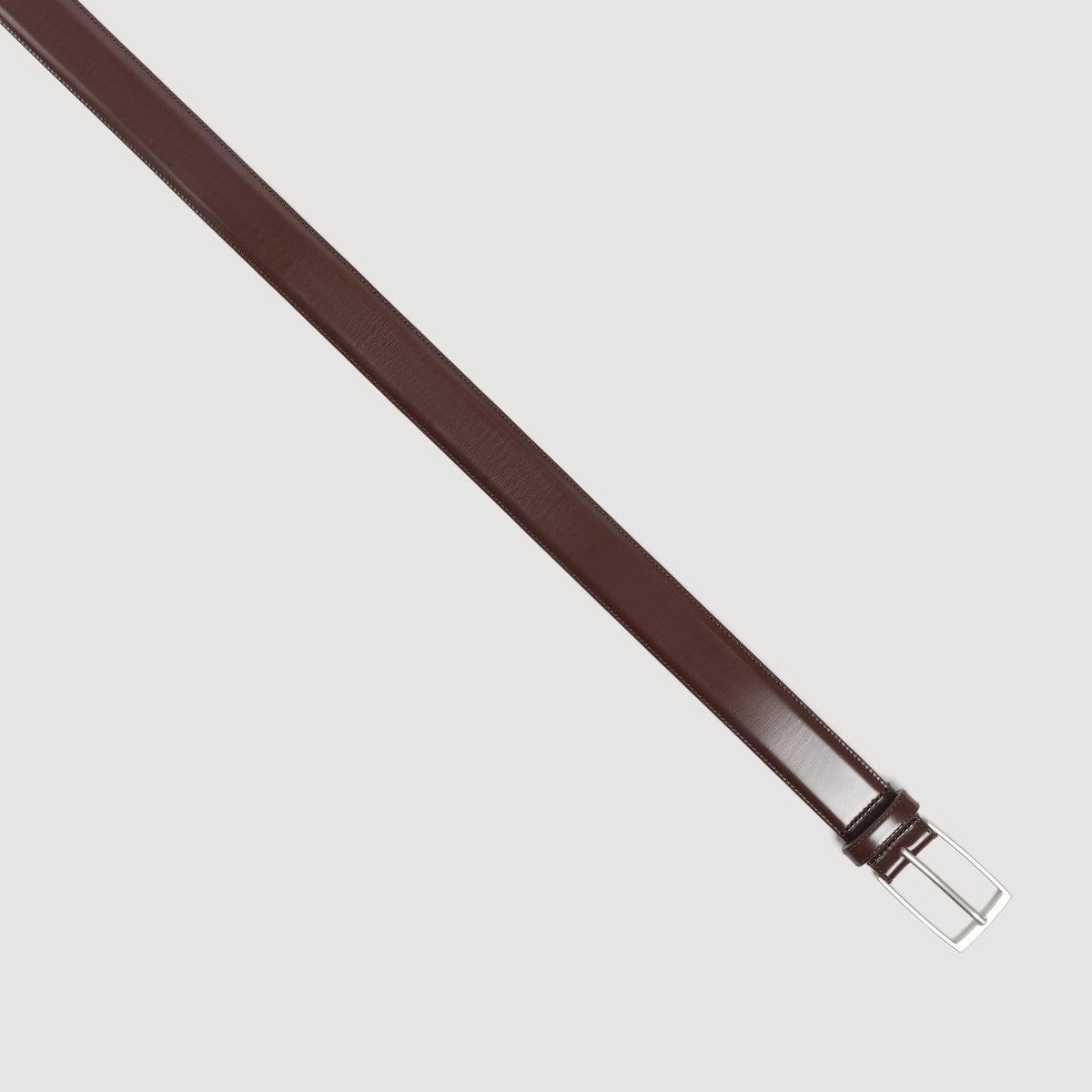 Classic Belt Shiny Glazed leather belt Chocolate