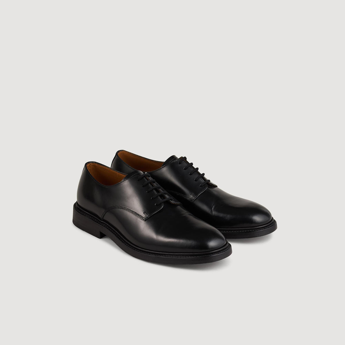 Derby Goodyear Glazed Leather Derbies Black