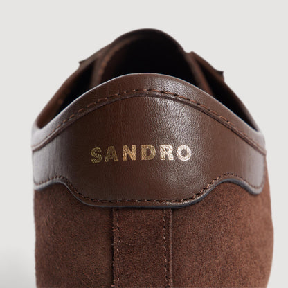 Soft Runner Low-top leather and suede trainers Chocolate