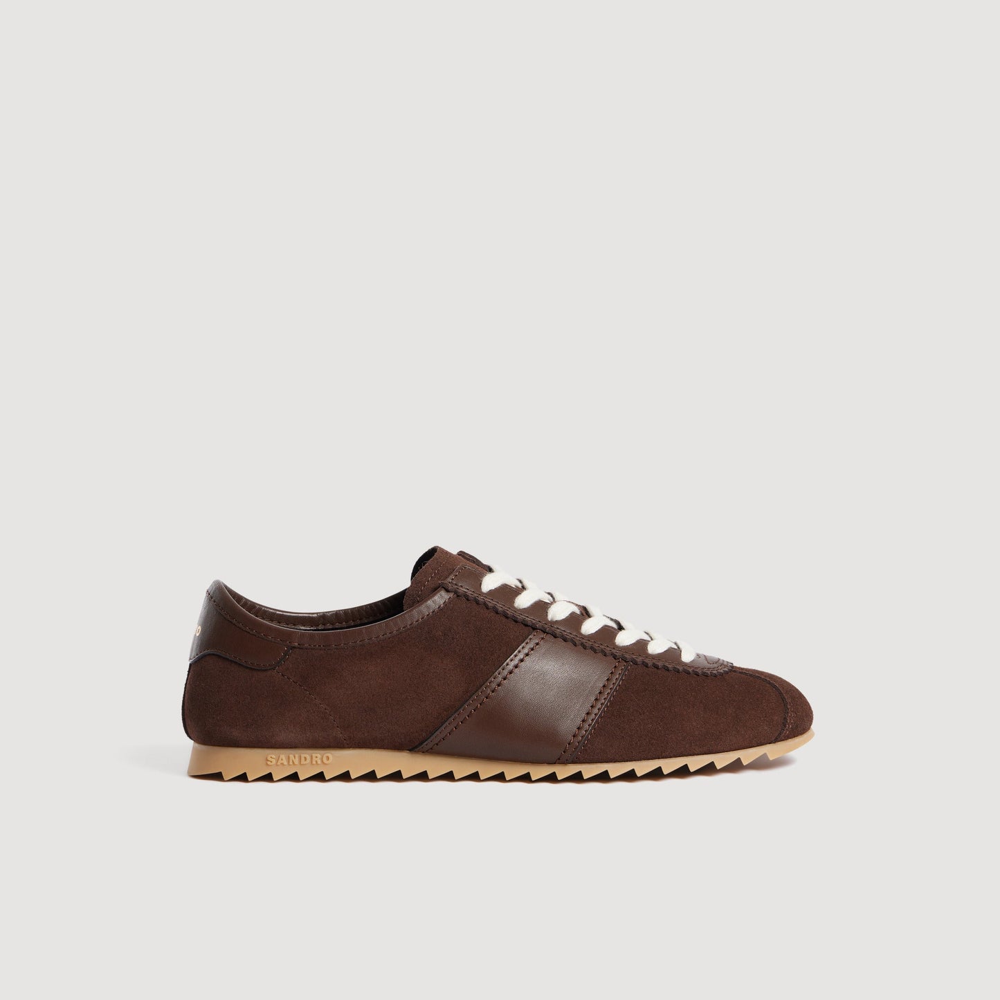 Soft Runner Low-top leather and suede trainers Chocolate