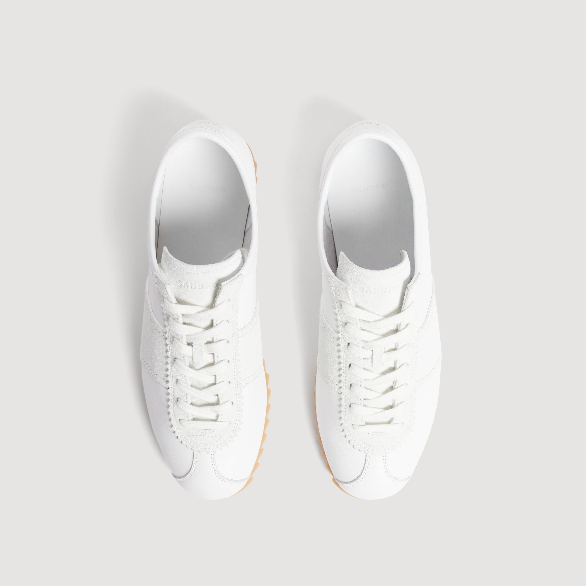 Soft Runner Leather Leather running trainers White