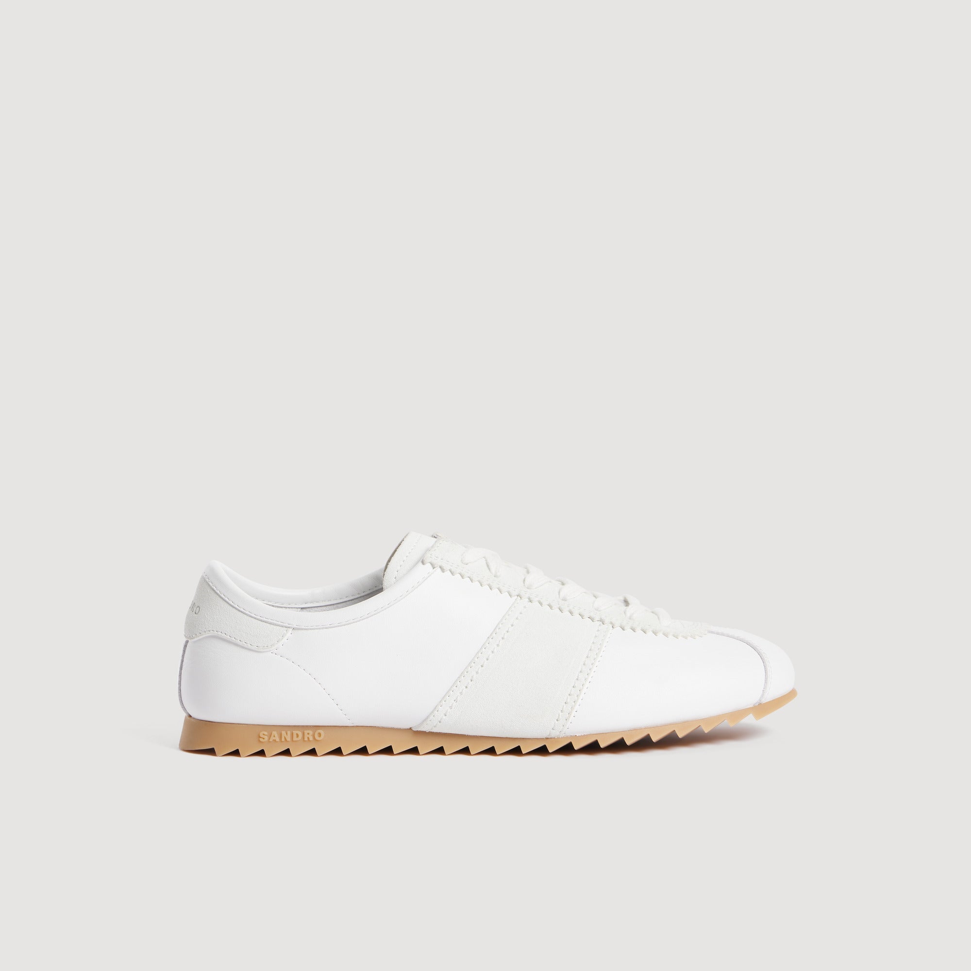 Soft Runner Leather Leather running trainers White