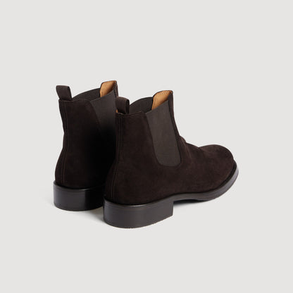 Chelsea Suede Boots Split leather Chelsea boots Chocolate