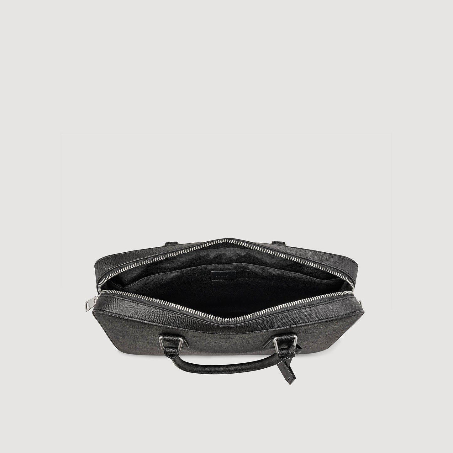 Downtown Large Update Briefcase In Certified Leather Black