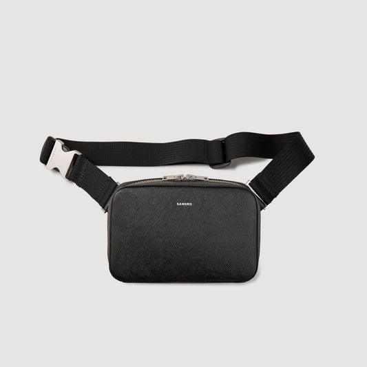 Brick Bag Saffiano Small Recycled Leather Bag Black