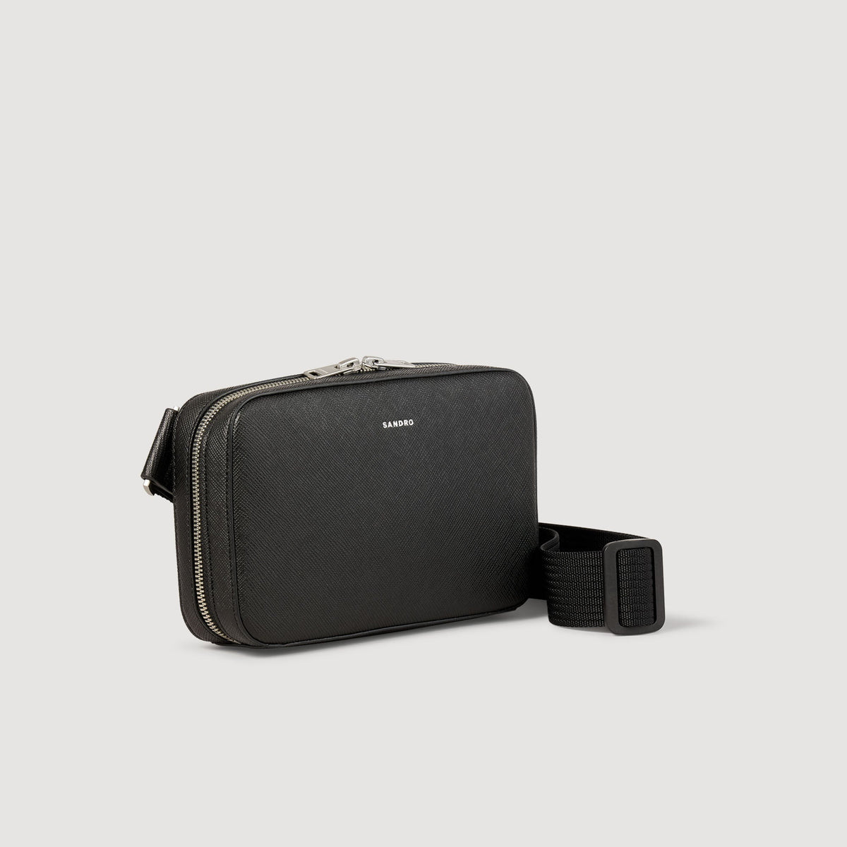 Brick Bag Saffiano Small Recycled Leather Bag Black