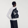 Backpack Regrain Reconstituted leather rucksack Black