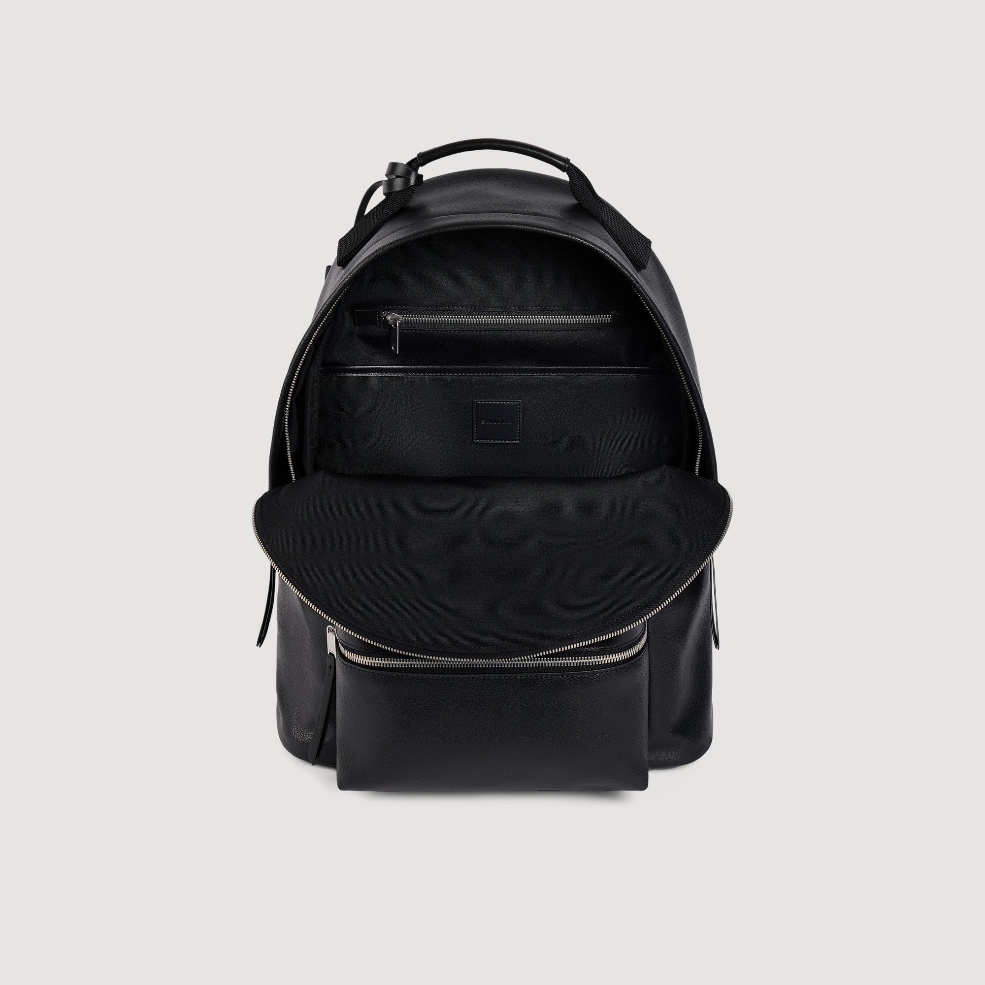 Backpack Regrain Reconstituted leather rucksack Black