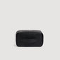 Wash Regrain Leather toilet bag Black