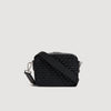 Minibag Hook Woven Small Saffiano leather bag Black
