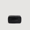 Washbag Woven Woven leather toilet bag Black