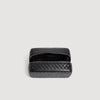 Washbag Woven Woven leather toilet bag Black