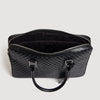 Downtown Woven Soft Woven leather briefcase Black