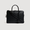 Downtown Woven Soft Woven leather briefcase Black